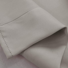 vctops Cenefa de cortina oscurecedora sólida para cocina/recámara, paneles de cortina corta festoneada con bolsillo para barra (52 x 18 pulgadas, gris claro)