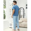 TeJoyce Mens Pyjamas Set Cotton Short Sleeve and Pants 2