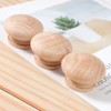 Healifty 15pcs Drawer Knobs and Pulls Wooden Round Shaped Drawer