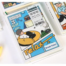 Relax Journal Notebook, Aesthetic Journal Notebook, Cute Kawaii Journal, 5.5 x 7.7inch, 14 x 19.6 cm, 256 pages, Premium Quality Paper, Fun Time 2