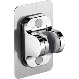 Voolan Self-Adhesive Shower Holder - Adjustable Waterproof Holder for Handheld Showerheads, Strong Adhesion, No Drilling Needed for Wall Mount (Chrome)