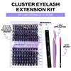 Individual Lashes C Curl Cluster Lashes Kit 12-16mm C3/C9 0.07mm