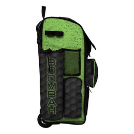 Boombah Rolling Superpack 2.0 3DHC Baseball/Softball Gear Bag - 23-1/2" x 13-1/2" x 9-1/2" - Black/Lime Green - Telescopic Handle - Holds 4 Bats - Wheeled Version