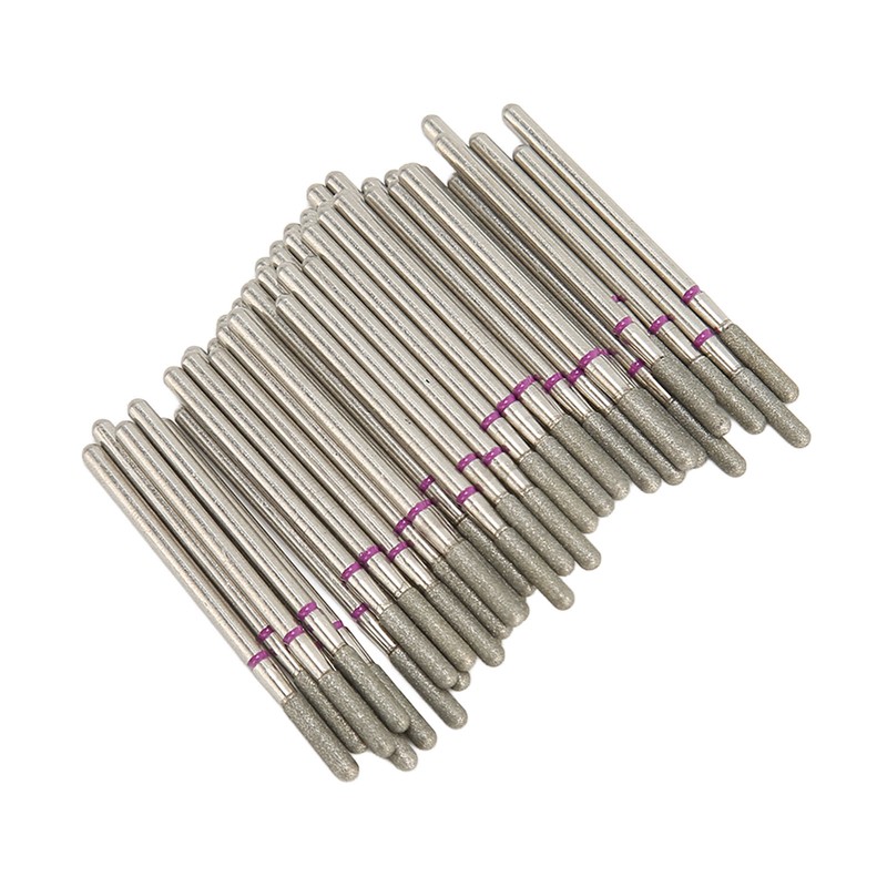 50Pcs Nail Drill Bits Emery Rotatable High Strength Replacement Nail