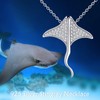 POPLYKE Stingray Necklace for Women Sterling Silver Manta Ray Necklace