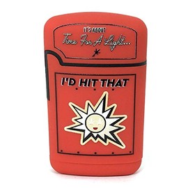 Smokemoji Jet Flame Torch Lighter Adjustable Flame Windproof Butane Refillable (Classic Red)