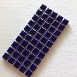Unbranded 3/8 inch - 50 Tiles - Dark Blue Ceramic Mosaic Tiles - 10 mm - Arts and Craft