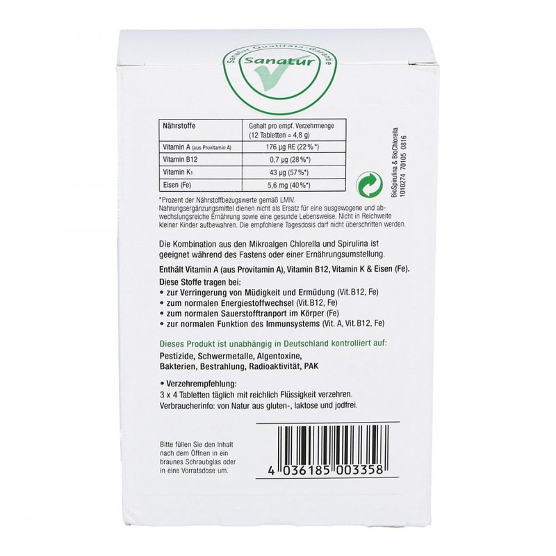 Biospirulina & Biochlorella 2 in 1 Tablets Pack of 750
