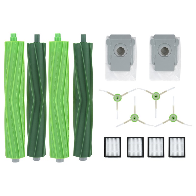 Main Brush Side Brush Filter Dust Bag Kit Replacement Fit