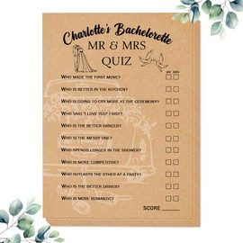 Bridal Shower Games, Charlotte's Bachelorette Bridal Shower Game, Set of 30 Cards, Bridal Games for Showers, Engagement Party Games, Rustic Wedding Shower Games, Wedding Games