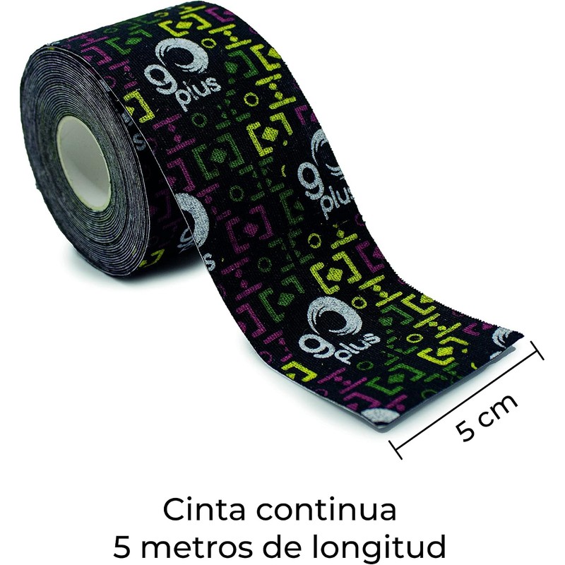 3 Pack Cinta Kinesiologica Negra 5 m Go Plus