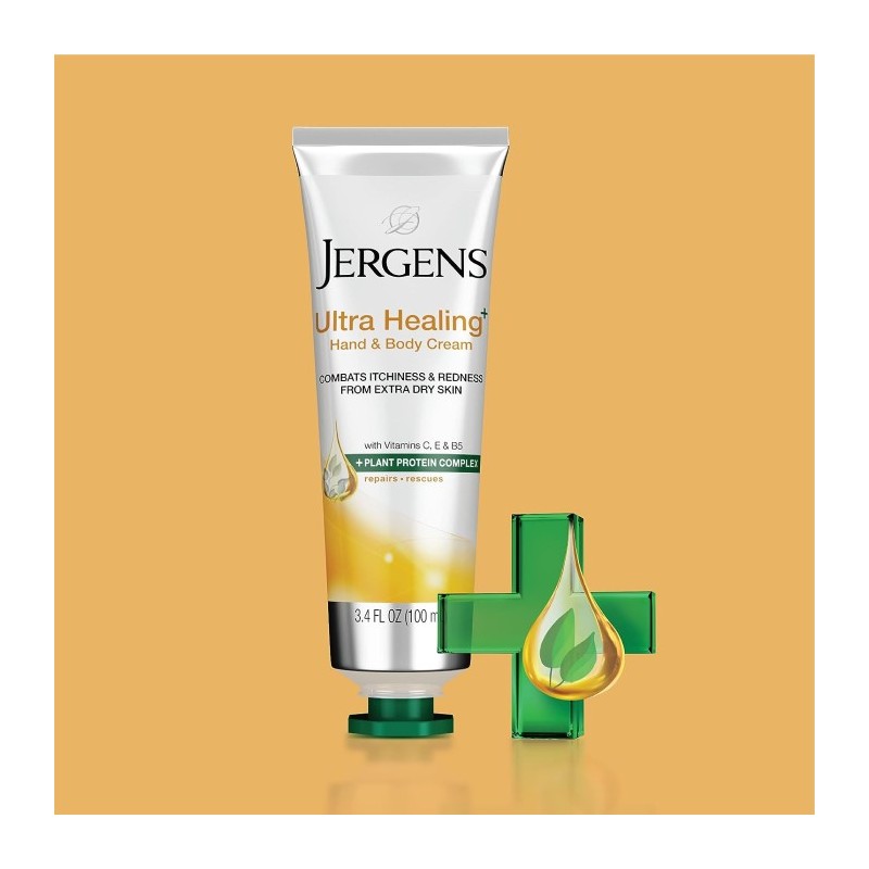 Jergens, Ultra Healing, Hand & Body Cream, 3.4 fl oz,