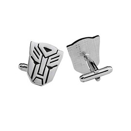 The Masonic Exchange Transforming Auto Robot Cuff Link Pair - [Silver][7/8'' Tall]