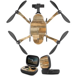 MightySkins Skin Compatible with GoPro Karma Drone Headphones wrap Cover Sticker Skins Reclaimed Wood