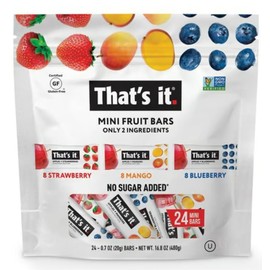 Mini Fruit Bars that's it, 24 ct, Variety Pack, Strawberry, Mango, Blueberry