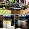 SIEDiNLAR 4x4 Solar Post Lights 50 Lumens 2 Modes, Post