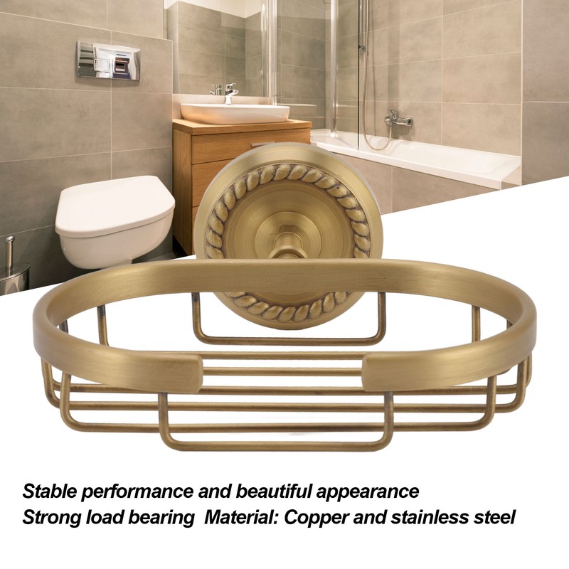 Soap Dish Wall Mounted Twisted Pattern Soap Holder Copper Stainless