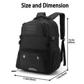 CAFINY Large Basketball Backpack with Shoe Compartment Ball net and Padded 15.6 inch Laptop Sports Backpack for Storing basketballs Footballs and Other Balls as Well as Travel and School Items