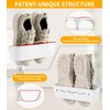 DegMongee Wall Mounted Shoe Rack, Adhesive & Drill Mount Hanging