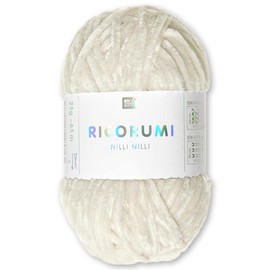 Frida's Wollhaus Rico Design 25 g Ricogurumi Nilli Nilli Chenille Yarn Wool Amigurumi Soft Velvety Knitting Crochet 30 Colours (002 | Cream)