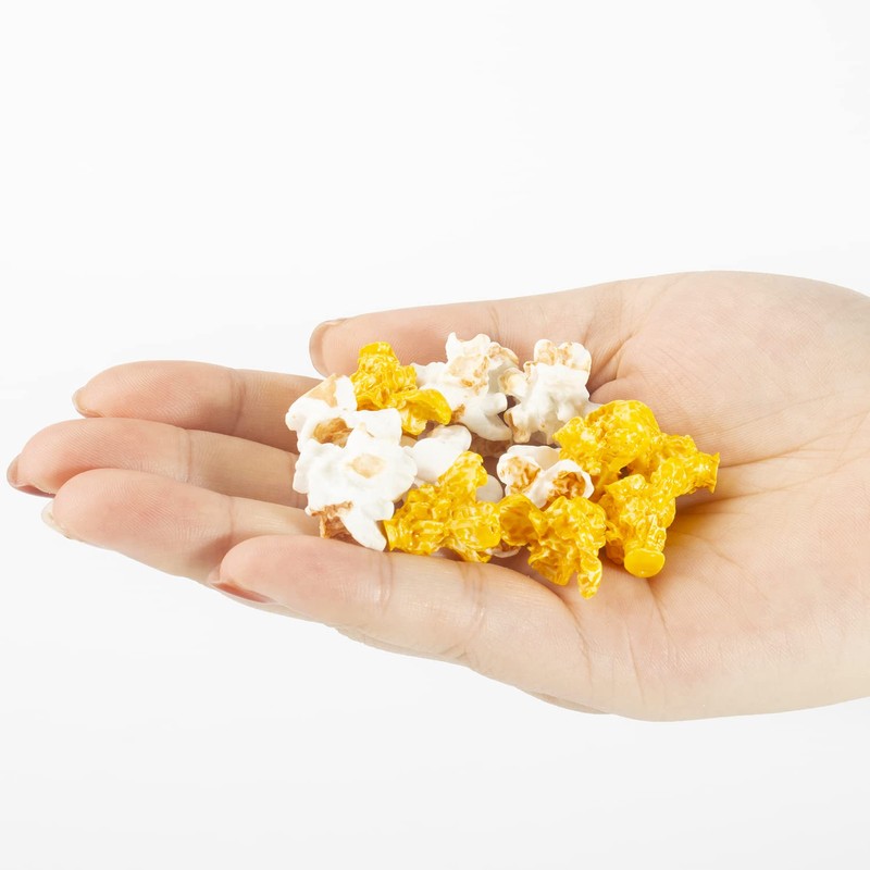 Hiawbon 30 Pcs Artificial Popcorn Miniature Resin Popcorns Handicraft Accessories