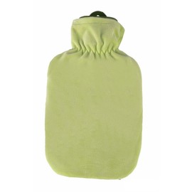 Sänger 2.0 Litre Rubber Hot Water Bottle with Classic Fleece Cover Pastel Green