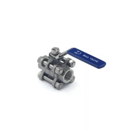 Unbranded 3 Piece 304 Stainless Steel Ball Valve - 1/2" NPT