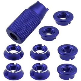 CENPEK 8Pcs Aluminum Radio Control Transmitter Switch Nuts Installation Spanner for Remote Control Gear Switch nut Toggle Switch-Dack Blue