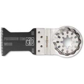 Fein E-Cut Precision Narrow Waisted Saw Blade with BiMetal Double-Row Japanese Teeth for All Woods, Drywall and Soft Plastics - StarLock Mount, 2" Blade Length - 63502205260
