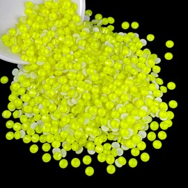 Hotfix Rhinestones for Bedazzling,Glass Gems Hot Fix Crystal Neon Rhinestones for Clothes,Diamonds for Crafts,Shoes,Yellow Neon,SS20,1440pcs