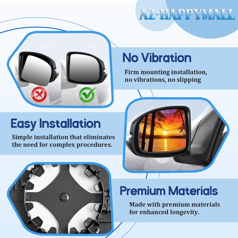 Driver Left Side Mirror Glass - Compatible with VW Vehicles