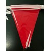 Red and White Waterproof Plastic Carnival Pennant Banner 40 Meters