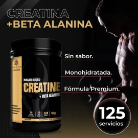 Creatina Monohidratada + Beta Alanina 1kg 125 Servicios