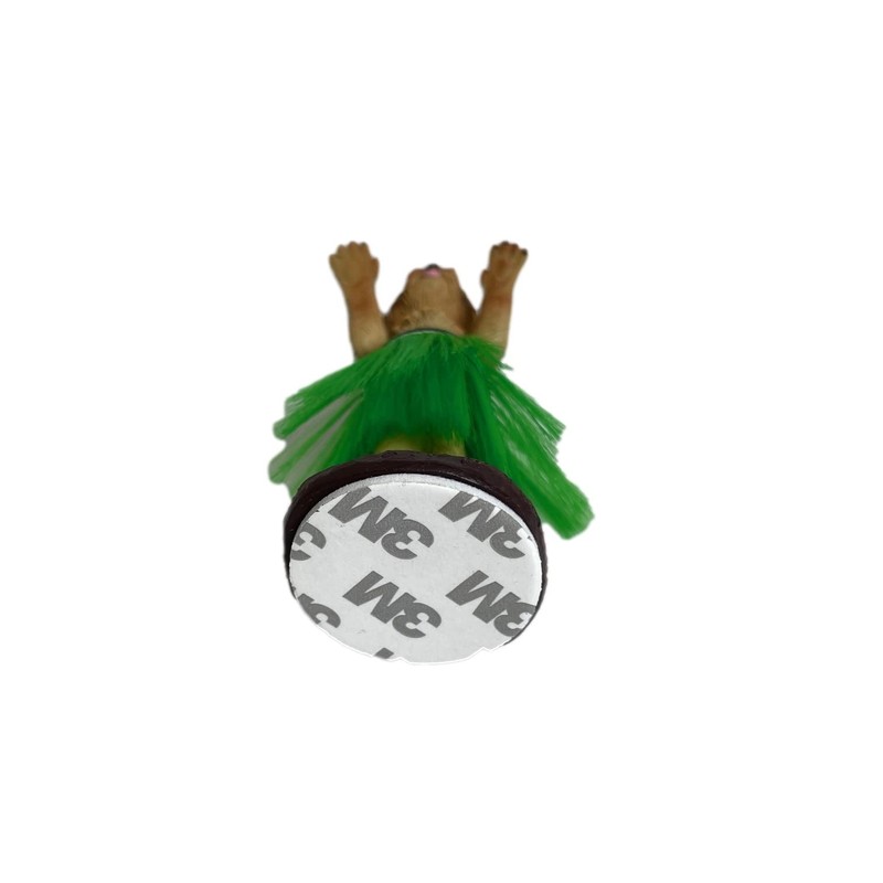 Yorkieshire Terrier Polyresin Figurine Hula Dog for Car Dashboard