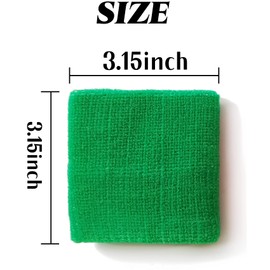 NSBELL 24PCS Colorful Sports Wristbands Cotton Sweatband Wristbands Wrist Sweatbands Wrist Sweat Bands for for Men and Women, Good for Tennis, Basketball, Running, Gym, Working Out (12Pair)