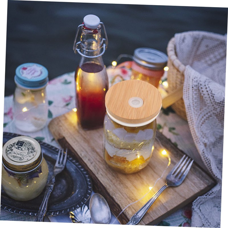 Sosoport 4pcs Mason Jar Lids Jars Food Containers with Lids