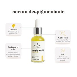 MELON BEAUTY Sérum Despigmentante Facial con Ácido Glicólico y Niacinamida, 30ml, Para Manchas y Unificación del Tono, Sin Parabenos, Uso Nocturno