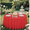 SietDESEO 2 Pack Red Tablecloth Round 84 x 84 Plastic