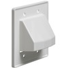 Arlington CE2-1 Recessed Low Voltage Cable Plate, 2-Gang, White, 1-Pack
