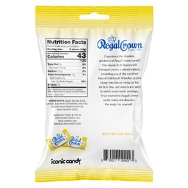 Regal Crown Sour Lemon Hard Candy | Old Fashioned Sour Lemon Candy | Traditional Lemon Candy Brought To You By Iconic Candy | 6.25oz Peg Bag (1)