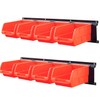 Wallmaster 8-Bin Storage Bins Garage Rack System 2-Tier Orange Tool