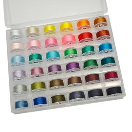36 Pcs Bobbins and Sewing Threads Prewound Bobbin Thread with Clear Storage Case, Sewing Machine Accessories for Babylock Singer Janome Brother Multiple Sewing Machine, Assorted Colors