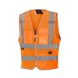 Pioneer Hi Vis Safety Vest for Men & Women - Reflective Cooling Mesh - 8 Pockets - Class 2 - Construction, Traffic, Security