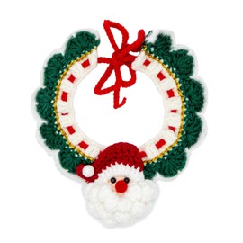 Kybelehoo Cat Collar Christmas Knitted Cat Scarf Christmas Knitted Adjustable Soft and Cute Cat Christmas Costume for Christmas Decoration - Santa Claus, Green