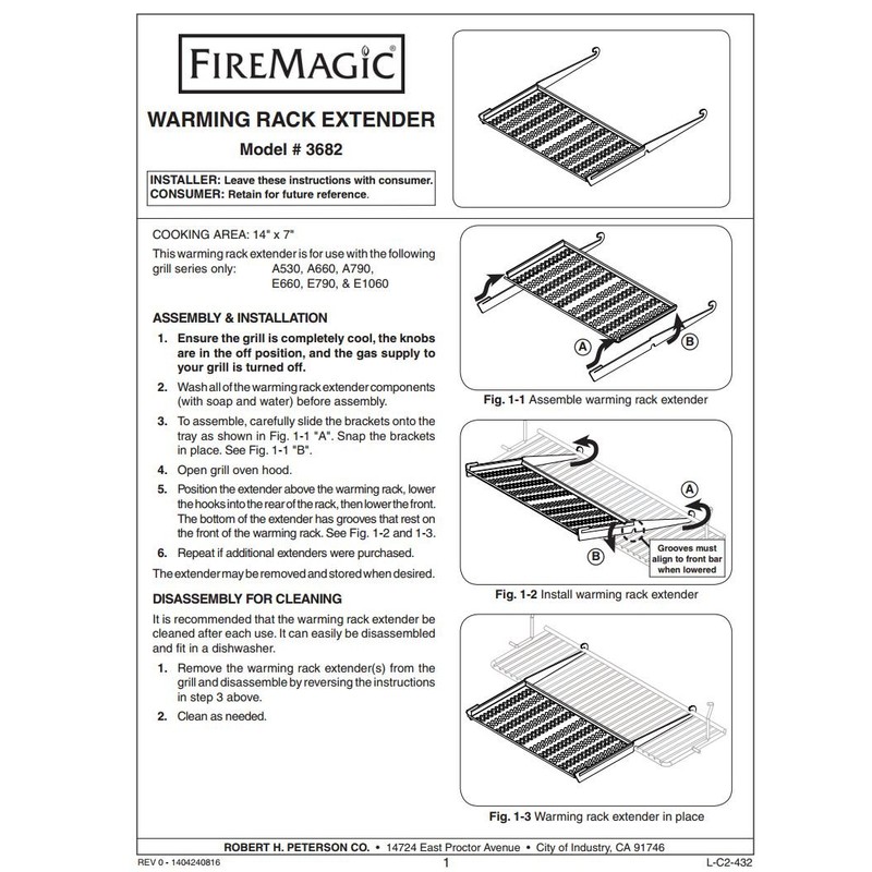 Fire Magic Warming Rack Extender Stainless Steel
