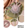 Zinniday Derby Fascinators Hat for Women - Pink and Green