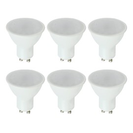 MiniSun Pack of 6-5w High Power Long Life 50w Replacement Energy Saving LED GU10 Frosted Lens Bulb [6500K Cool White]