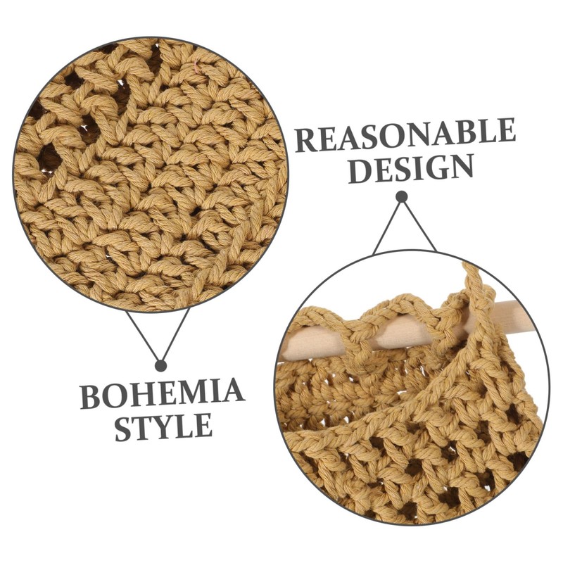 Levemolo Hanging Vegetable Basket Bohemia Style Woven Basket Wall Hanging