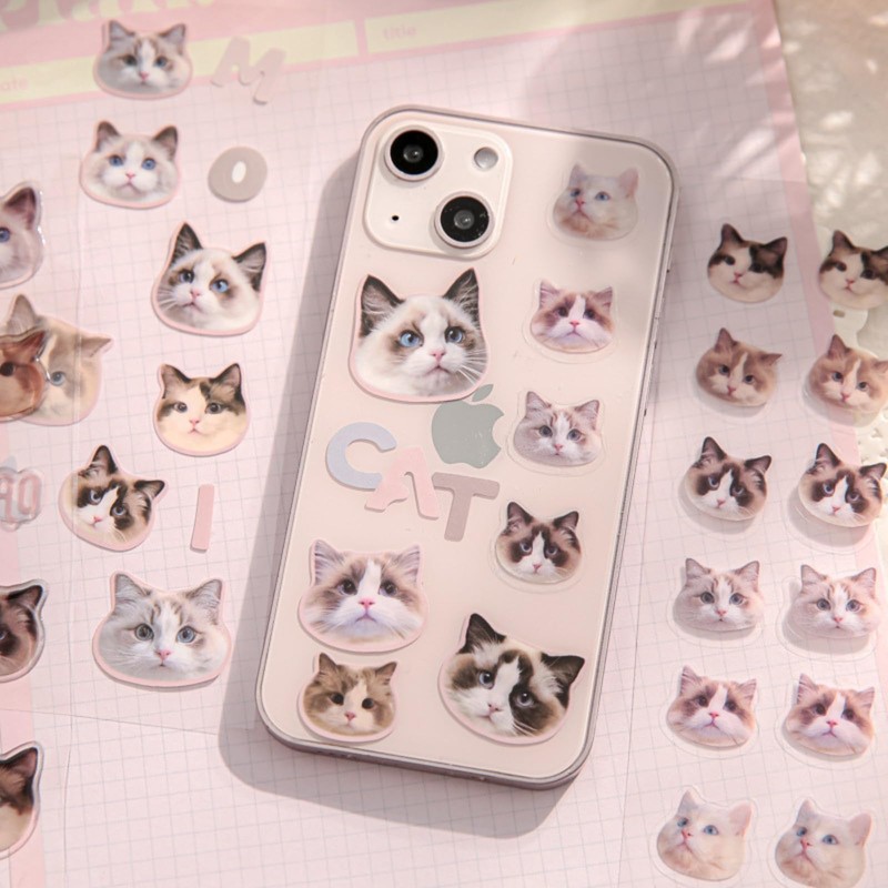 Cat Cat Head Series Cat Sticker Seals 3 Types of