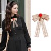 FASELE Lace Bow Tie Brooches for Girl Women Fashion jabot